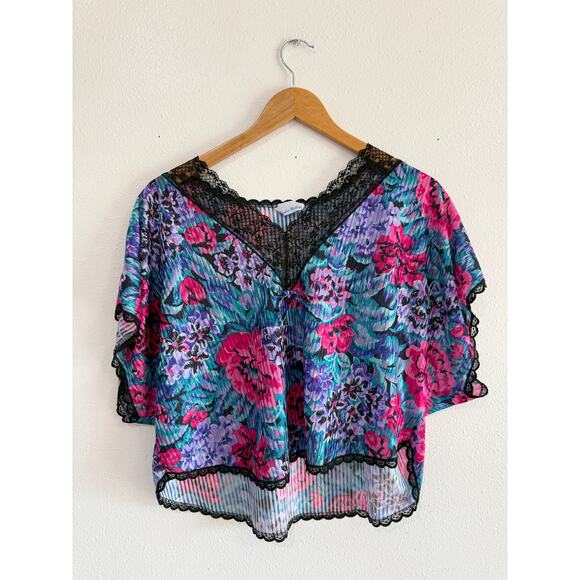 80s Floral Sleep Set size large - Picture 3 of 13